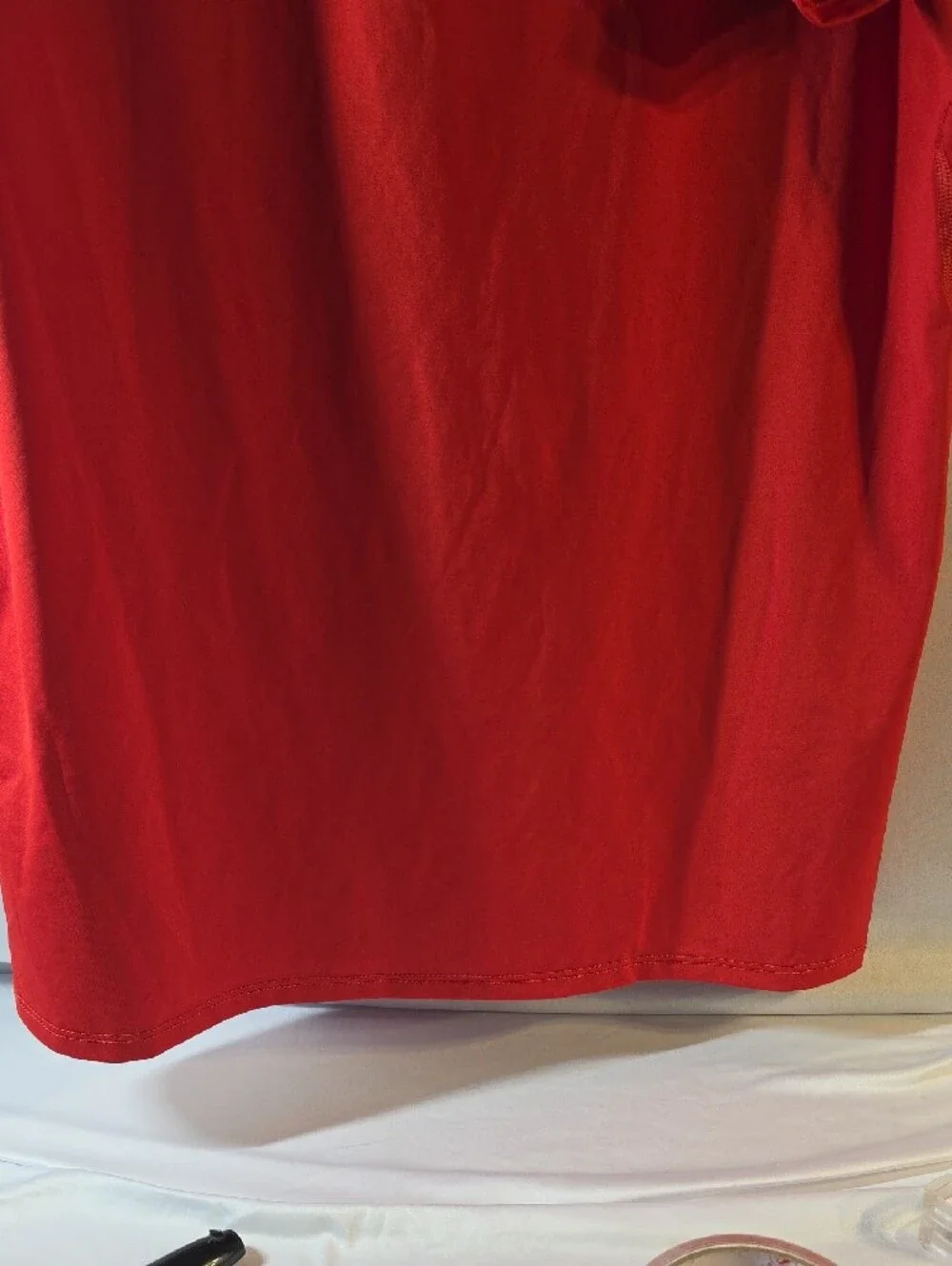 Nike Red Short Sleeve Athletic Tee with Black Swoosh